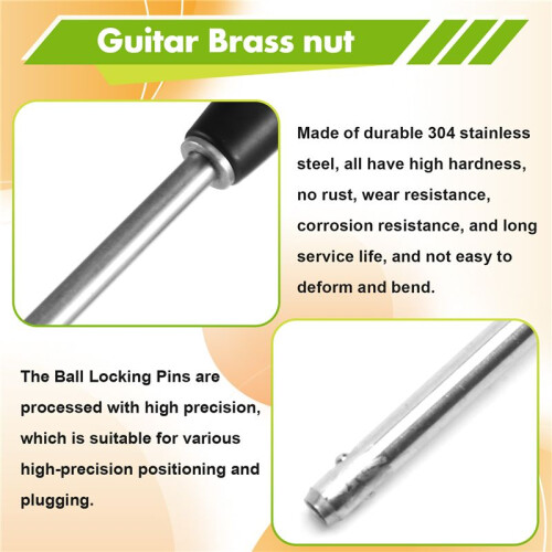 T Handle Quick Release Pin 0.2 Inch Diameter ,Stainless Steel  Locking Pin with Push Button Lanyard Cable 2