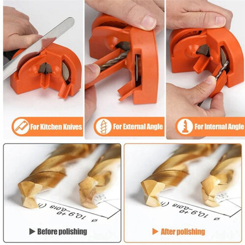Multi-Functional Drill Bit Sharpener Tool with 12 Pcs Grinding Wheels 1