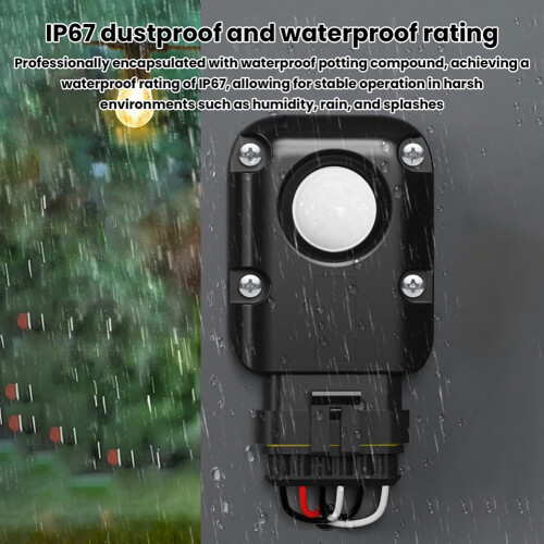 IP67 Waterproof Motion Sensor  DC6-24V,Outdoor Garden Garage Light Controller,PIR  Off Delay Module for LED Lamp 1