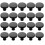 20pcs Solid Single Hole Kitchen Round Cabinet Knobs Zinc Alloy Pulls Drawer Knobs Kitchen Cabinet Hardware Handles Black 1