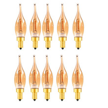 10 Pcs Dimmable C22 LED Filament Bulb E14 0.5W Amber Decorative Night Light Candle Light Ampoule Candelabra E14 220V