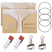 Kit D'Accessoires pour Carnet de , Pochette Format Passeport, Étui à Fermeture Éclair, Porte-Stylo, Étui à Fermeture Éclair, Porte-Stylo