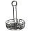 Kitchen Round Wire Condiment Storage Rack, Black Metal Organizer for Restaurant Tables 1