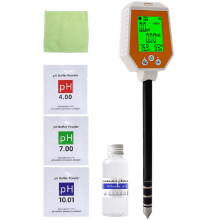 Testeur de 6 en 1 : PH, Humidité, Luminosité et Fertilité pour Plantes de Jardin, Pelouse et Analyse des Sols en Agriculture Extérieure B