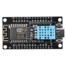 ESP-12F ESP8266 NodeMCU-Utvecklingskort Integrerar DHT11 Temperatur- och Fuktighetssensor CH340 för Type-C