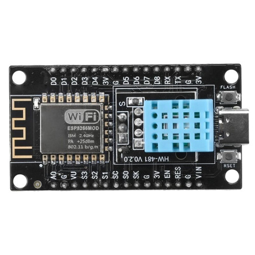 ESP-12F ESP8266 NodeMCU Development Board Integrates DHT11 Temperature Humidity Sensor CH340 for  Type-C