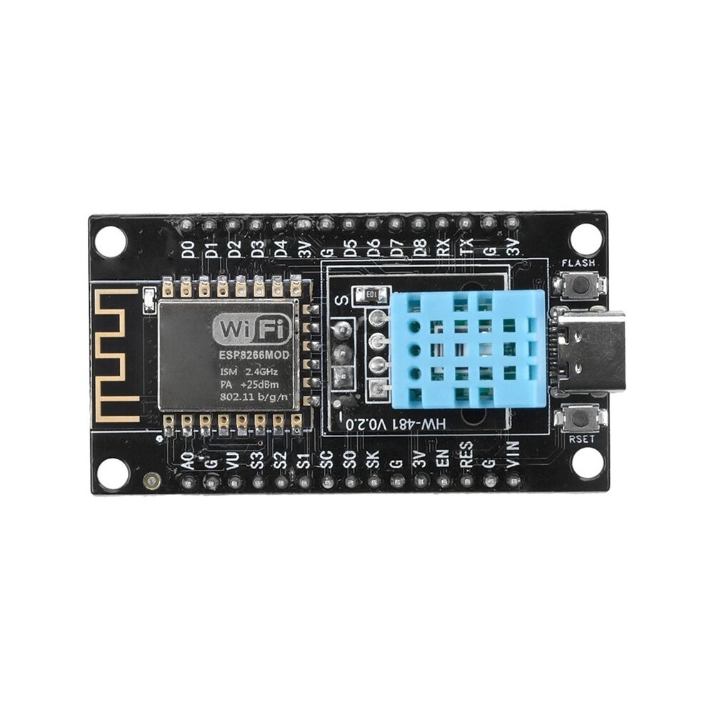 Esp-12F Esp8266 Nodemcu Development Board Integrates Dht11 Temperature Humidity Sensor Ch340 For Type-C 6033382712173