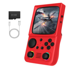 R36T MAX Handheld-Retro-Spielkonsole 4,0"-IPS-Bildschirm über 25 Emulatoren 64-GB-Karte EmuELEC-System WLAN Tragbarer Player A