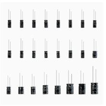 240Pcs 24 Kinds Electrolytic Capacitors Range 0.1uF－1000uF Assortment Kit, 10V/16V/25V/50V Aluminum Radial Electrolyti