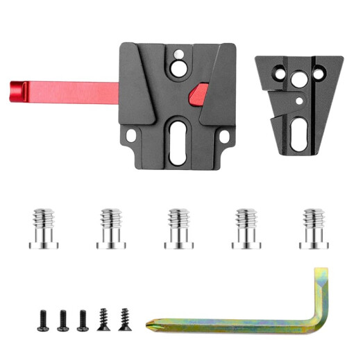 New CNC Aluminum V-Mount Base Station Quick Release Plate Arca-Type V-Lock Triangle Block Mount Plate A