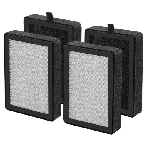 4 Pack -H128 Replacement Filter for LEVOIT -H128 Air Purifier H13 True HEPA Replacement Filter