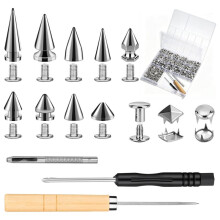 756PCS Punk Studs for Clothing, 12 Size Metal Spikes and Studs Leather Rivets for  Square Studs Round Dome Rivets