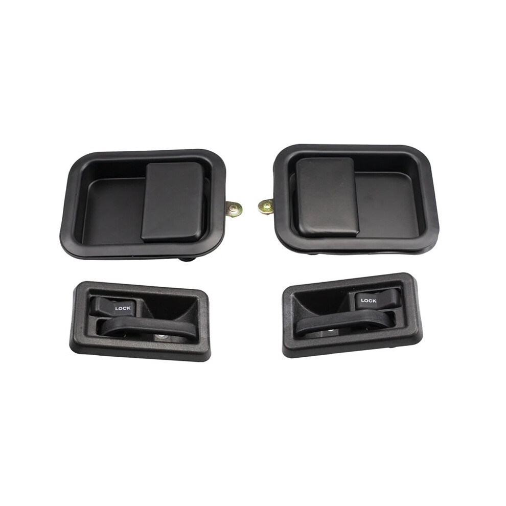 1 Set Car Interior&Exterior Door Handle Left And Right Side For 87-06 Cj 76-86 55176477Ab 55176383Ae Light 4711242703791