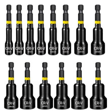Powerful Magnetic Hex Socket Set 6 to 19 mm with Hex Shank Disassembly and Installation Tool