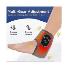 2x 2026 Neues Fußmassagegerät – Kabellos, tragbar, Dreifachfunktion, 3 Vibrationsmodi, beheizbare Knöchelmanschette – Für Zuhause, Bü