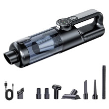 Rechargeble Handheld Vacuums 2-in-1 Cordless, Wet/Dry Use, 16KPA Power, Portable for Car Spills Home Grey