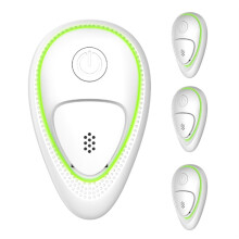 Steckdosen-Luftionisator, 4er-Pack Ion Pure 2-Stufiger Leiser -Luftreiniger mit Negativen Ionen, Geruchsbeseitiger für Zuhause, EU-Stecker