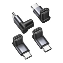 Adaptateur USB-C à Angle Droit 90 en Pack de 4 : 100W 40Gbps pour , pour 2, pour Ally, pour 15/16/17 et