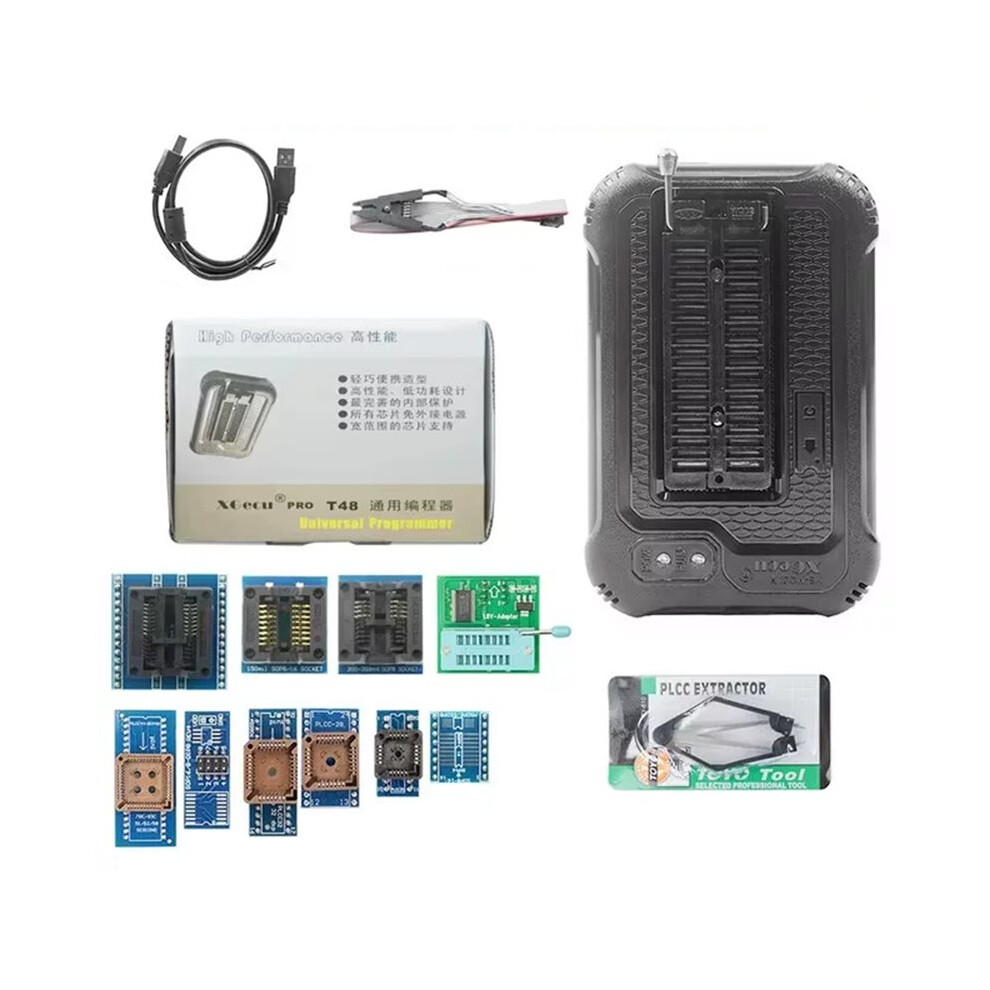 For Xgecu T48 Tl866ii -3G Usb Universal Programmer Kit 17386+Ic Spi Flash Nand Eeprom Mcu Avr With 12 Adapter 6032603768791