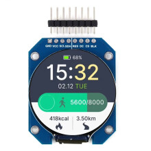 Modulo Display TFT da 1,28 Pollici GC9A01 HD IPS TFT A Colori, Schermo Rotondo, Interfaccia SPI, Adattatore RGB 2,8-3,3 V