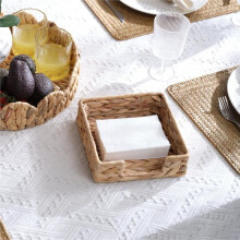 Portatovaglioli In Giacinto D'Acqua per Tavolo, Portatovaglioli Quadrati per Bagno, Cucina, Ristorante, 19 X 19 X 6,35 cm