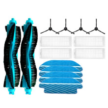 Accessoire de Rechange Compatible avec L'Aspirateur Robot pour M6 Pro : Brosse Latérale Principale, Filtre HEPA et Serpillière (14 Pièces)