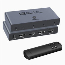 -Compatible 2.1 Switcher 8K 60Hz 3 Input 1 Output Splitter 3x1 with Remote for Laptop PC TV