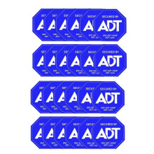 Lot de 24 Autocollants de Sécurité ADT, Autocollants de Sécurité Imprimés en Haute Définition pour Fenêtres, Portes, Intérieur/Extérieur