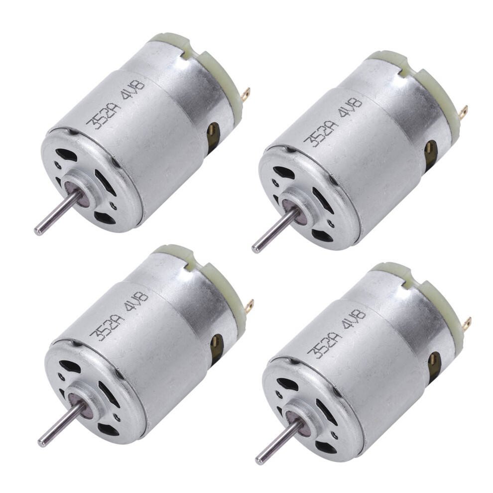 4X Rs380 1.5-18V 30000Rpm Micro-Motor 38X28mm For Rc Model Toys Diy, Silver 4712791045875