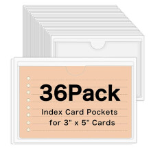 36 Pack de Porte-Étiquettes Adhésifs en Plastique Transparent pour Organiser les Étiquettes de Sacs