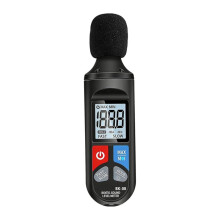 Medidor de Nível Sonoro Digital com Retenção de Dados MAX/MIN, Testador de Ruído de 30 A 130 DB, Medidor de Decibéis com Display LCD para Oficina