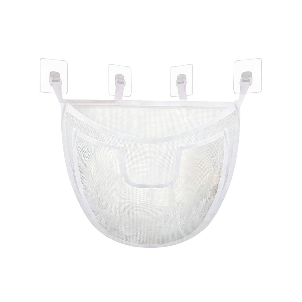 Bath Toy Storage, Large Capacity Bath Toy Holder with Bottom Zipper, Quick Release Bathtub Toy Storage with Large Pocket