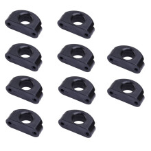 10 Galets de Guidage Noirs pour Câble, 41 X 23 mm, en Nylon, avec Œillet de Pont, pour Bateau, Yacht, Kayak et Canoë