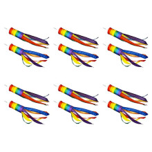 12 Stück Windsack Bunte Hängende Dekoration Windsack zum Aufhängen Im Freien