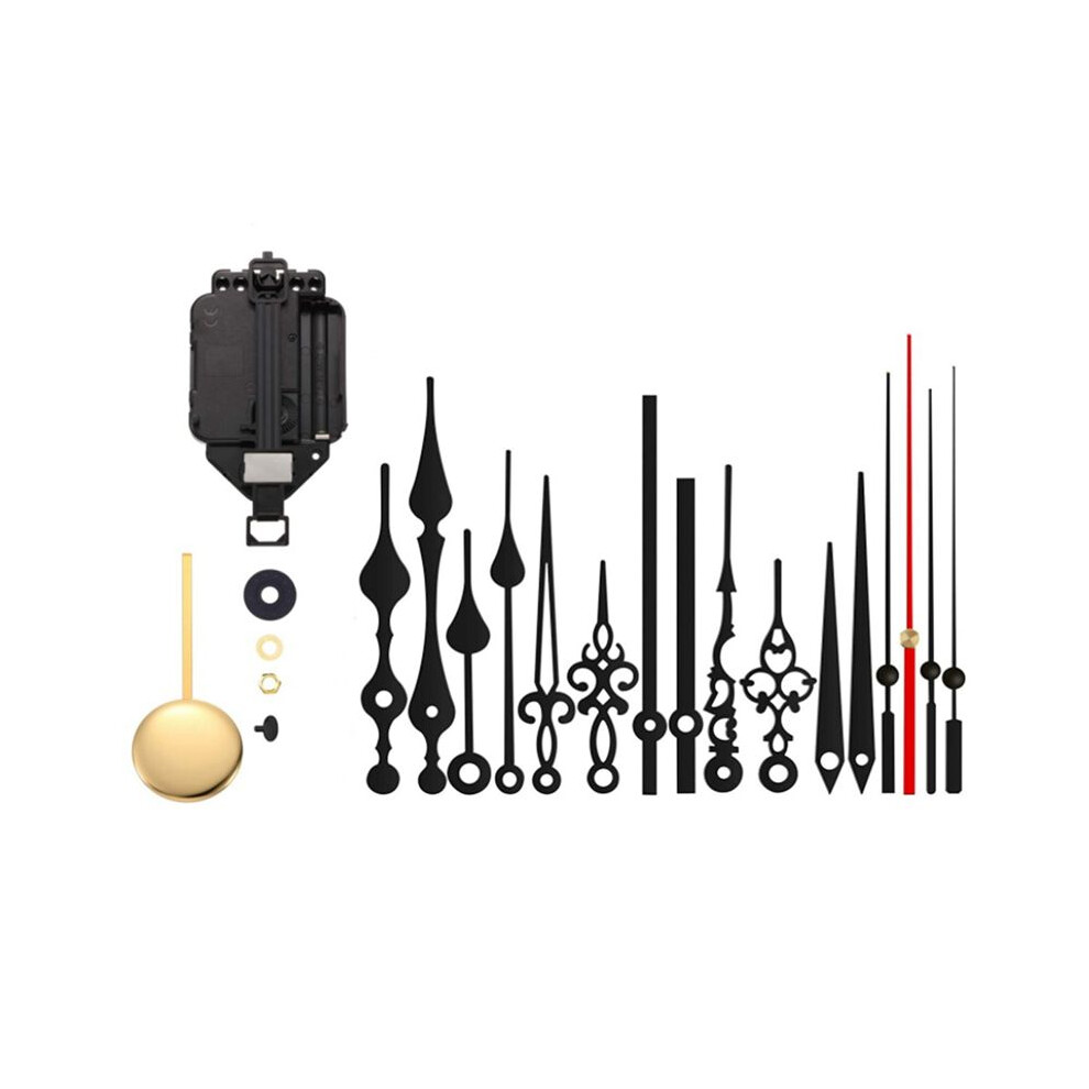 2X Diy Wall Clock Pendulum Movement Mechanism With 6 Pairs Hands Quartz Repair Shaft For Frameless Clock 4711371660859