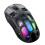 Hollow Wireless  Gaming Mouse Dual Mode Back Light 1600Dpi Adjustable Rgb Light Type C Rechargeable Mice Black 2