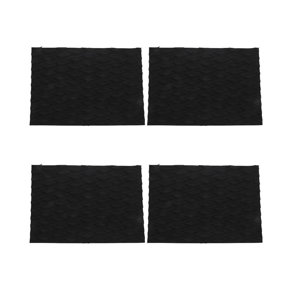 4Pc Surfboard Deck Mat Kayaking Skid Eva Traction Mat For Surfboards, Kayaks, Jet Ski Accessories - Black 4711241560258
