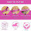 Collare antizecche per cani e gatti, 2 pezzi, impermeabile e regolabile (70 cm, rosa + blu) 3
