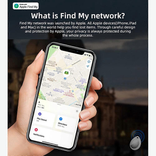 Airtag Bluetooth Tracker for Keys and Phones with Global Coverage and MFi Certification 1