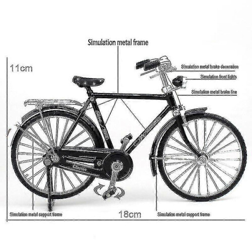 1:10 Alloy Classic Retro Bicycle Model Ornament-YuJia 1