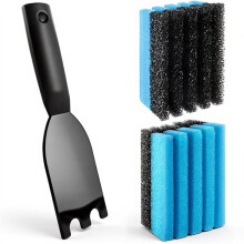 Cleaning Sponge, Kitchen Sponges and Scraper for Most Other Indoor & Outdoor Grills with Grooves and Sandwich Makers