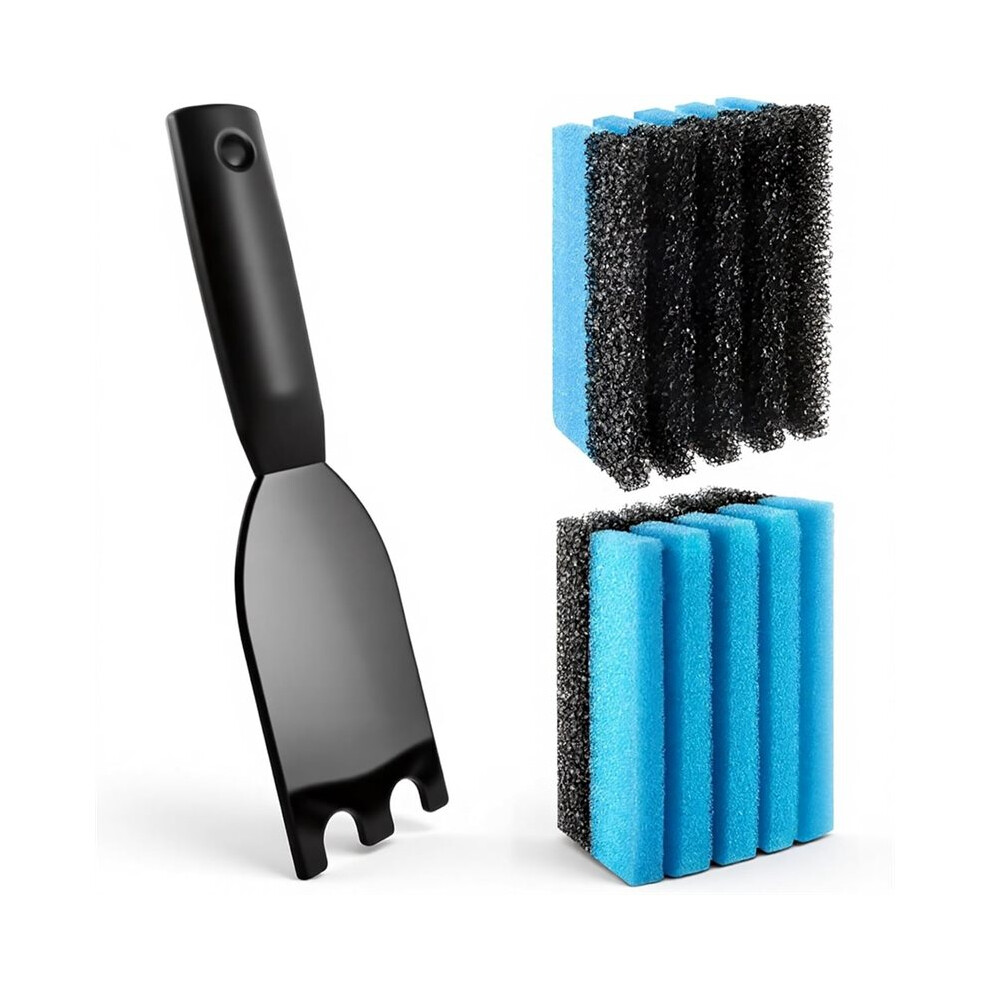 Saudism Cleaning Sponge, Kitchen Sponges And Scraper For Most Other Indoor & Outdoor Grills With Grooves And Sandwich Makers