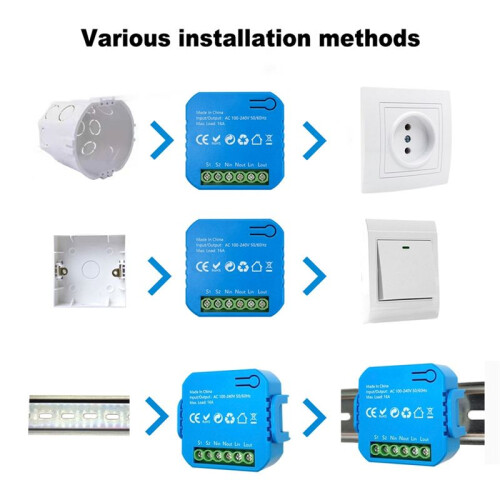 Tuya  ZigBee  Module 2 Way Light Control Timing Dual Control 16A  Monitor for  Home Alexa 1