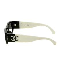 "Panda" Black & White Colorway — Double-C Logo Series Sunglasses, Featuring Temple Logos Polarized Glasses