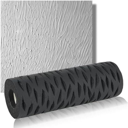 9inch Drywall Texture Roller for Drywall Mud- Drywall Pattern Roller for Walls & Ceilings, Tree Bark Paint Applicator 1