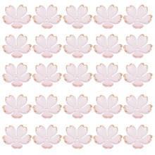 200Stk Acryl Blüten Perlen Caps Mit Goldenen Rändern Für Schmuck DIY