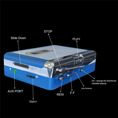 BT Cassette Player for WALKMAN Cassette Player Portable Speaker Wireless BT Connection Multiple Power Supply Methods 2