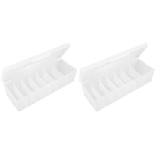 2Stk Kabelbox Organizer Weiß PP Mit Sichtfenster Für Büro