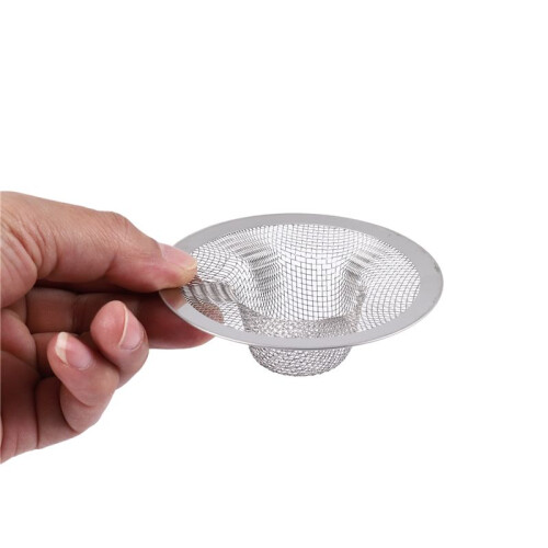 Stainless Steel Drainer Basin Filter Mesh Sink Strainer 3.5 Inch Top Diameter 1