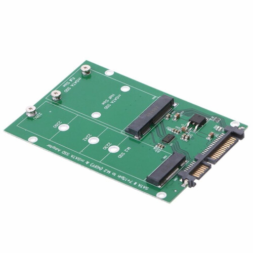 Cartão Adaptador M.2 Solid State NGFF para , Disco Rígido MSATA para Cartão Adaptador , Disco Rígido  2 em 1 de 2,5/3,5 Polegadas 2